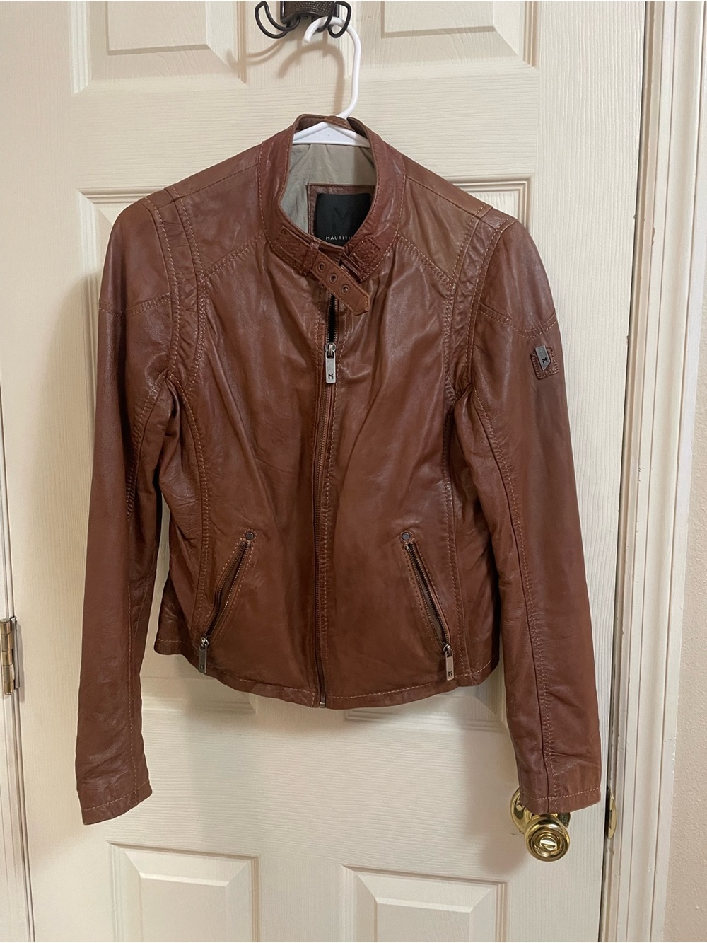 Brown Leather Mauritius Jacket - Women's